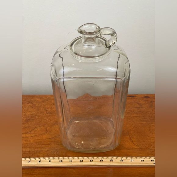 Vintage BRIGHT’S antique bottle with handle || Vintage glass bottle || antique - Picture 4 of 13